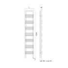 Scaldasalviette in Acciaio con Sistema Elettrico Realizzato in Italia - Rum Viadurini