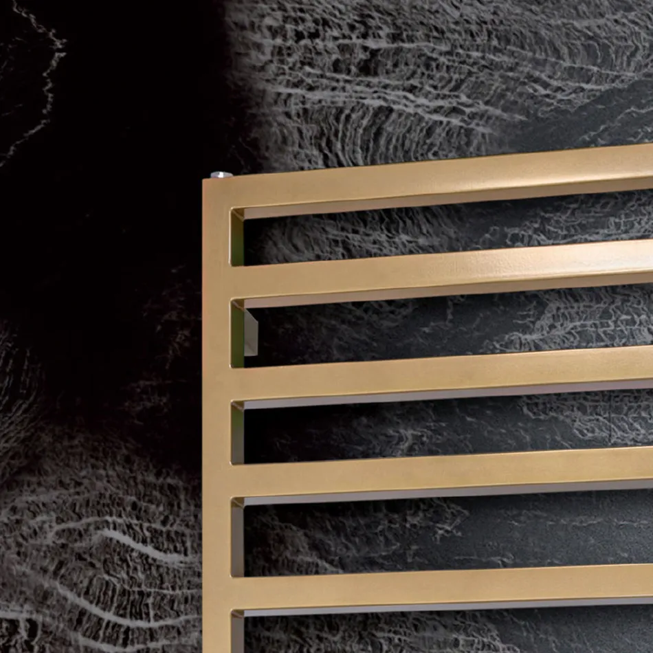 Scaldasalviette Misto con Linee Semplici in Acciaio Made in Italy - Pistacchio Viadurini