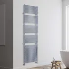 Scaldasalviette Misto in Acciaio Finitura Alluminio Made in Italy - Brioches Viadurini