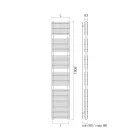 Scaldasalviette Misto in Acciaio Finitura Alluminio Made in Italy - Brioches Viadurini