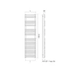 Scaldasalviette Misto in Acciaio Finitura Satin Made in Italy - Buccia Viadurini