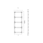 Scaldasalviette Misto in Ottone con Sfere di Collegamento Made in Italy - Ricotta Viadurini