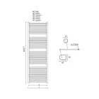 Scaldasalviette Singolo Idraulico in Acciaio al Carbonio Ruggine Made in Italy - Alan Viadurini