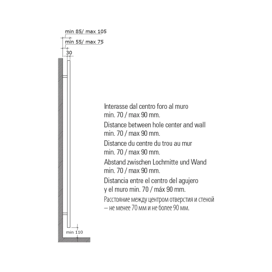Scaldasalviette Singolo Idraulico in Acciaio al Carbonio Ruggine Made in Italy - Alan Viadurini