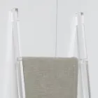 Scaletta Porta Asciugamani Bagno Cristallo Acrilico Trasparente - Astuta Viadurini