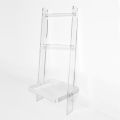 Scaletta Porta Asciugamani con Ripiano Bianco Plexiglass Made in Italy - Jamira
