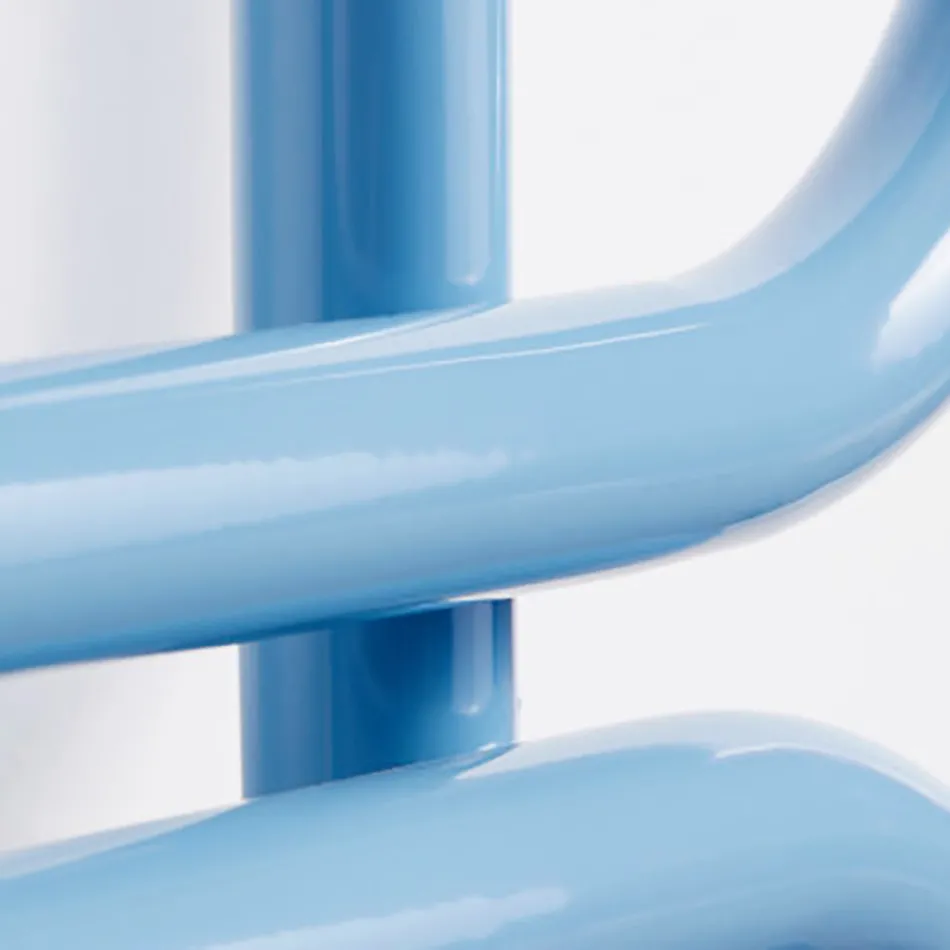 Scaletta Scaldasalviette Elettrica in Acciaio Rotondo Colorato Made in Italy - Chain Viadurini