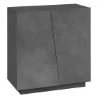 Scarpiera 2 Ante in Legno Nobilitato Sostenibile Bianco o Ardesia - Joris Viadurini