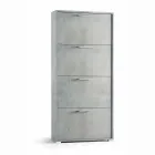 Scarpiera a ribalta a doppia fila in nobilitato Cleaf cemento Senis Viadurini