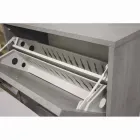 Scarpiera a ribalta a doppia fila in nobilitato Cleaf cemento Senis Viadurini