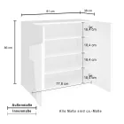Scarpiera Alta o Bassa in Legno Sostenibile Design a 2 o 4 Ante - Fjona Viadurini