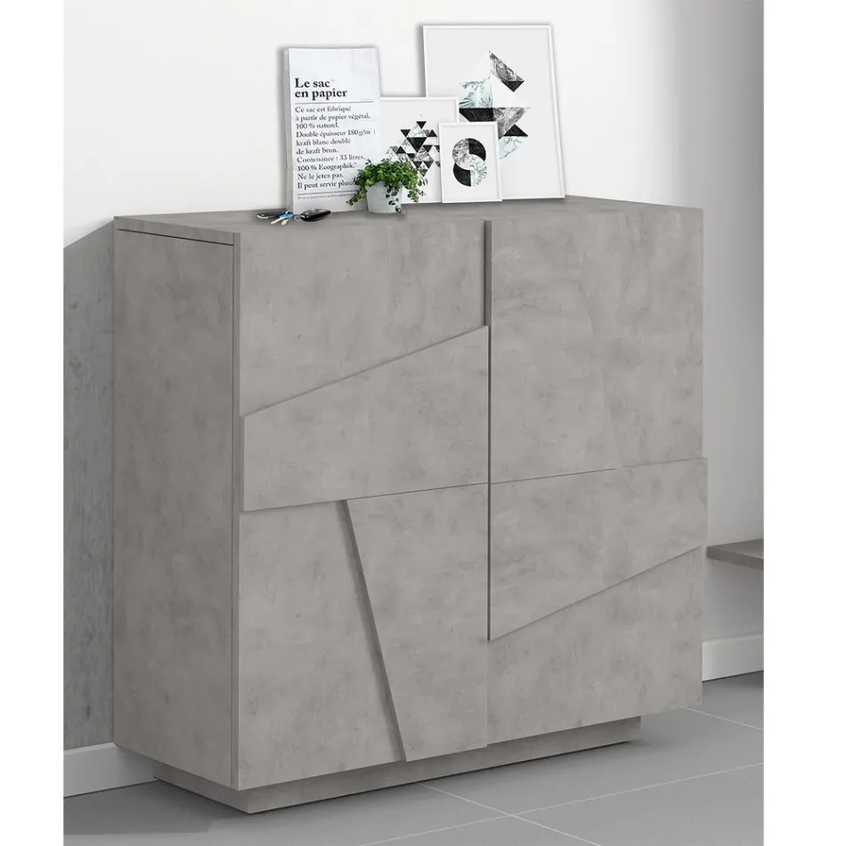 Scarpiera Alta o Bassa in Legno Sostenibile Design a 2 o 4 Ante - Fjona Viadurini