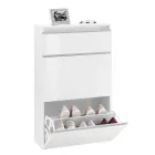 Scarpiera Bianca o Antracite 3 Ante Legno Sostenibile Design - Emanuelito Viadurini