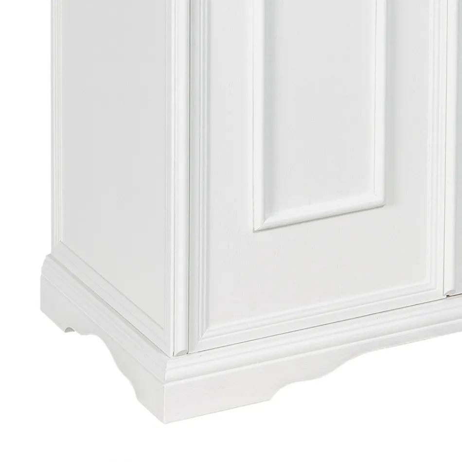 Scarpiera con 1 Cassetto e 2 Ante in Legno Realizzata in Italia - Lasa Viadurini