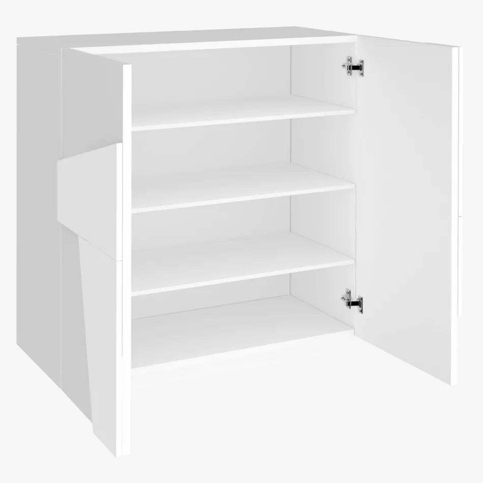 Scarpiera da Interno con 2 Ante in Melaminico Made in Italy - Naditza Viadurini