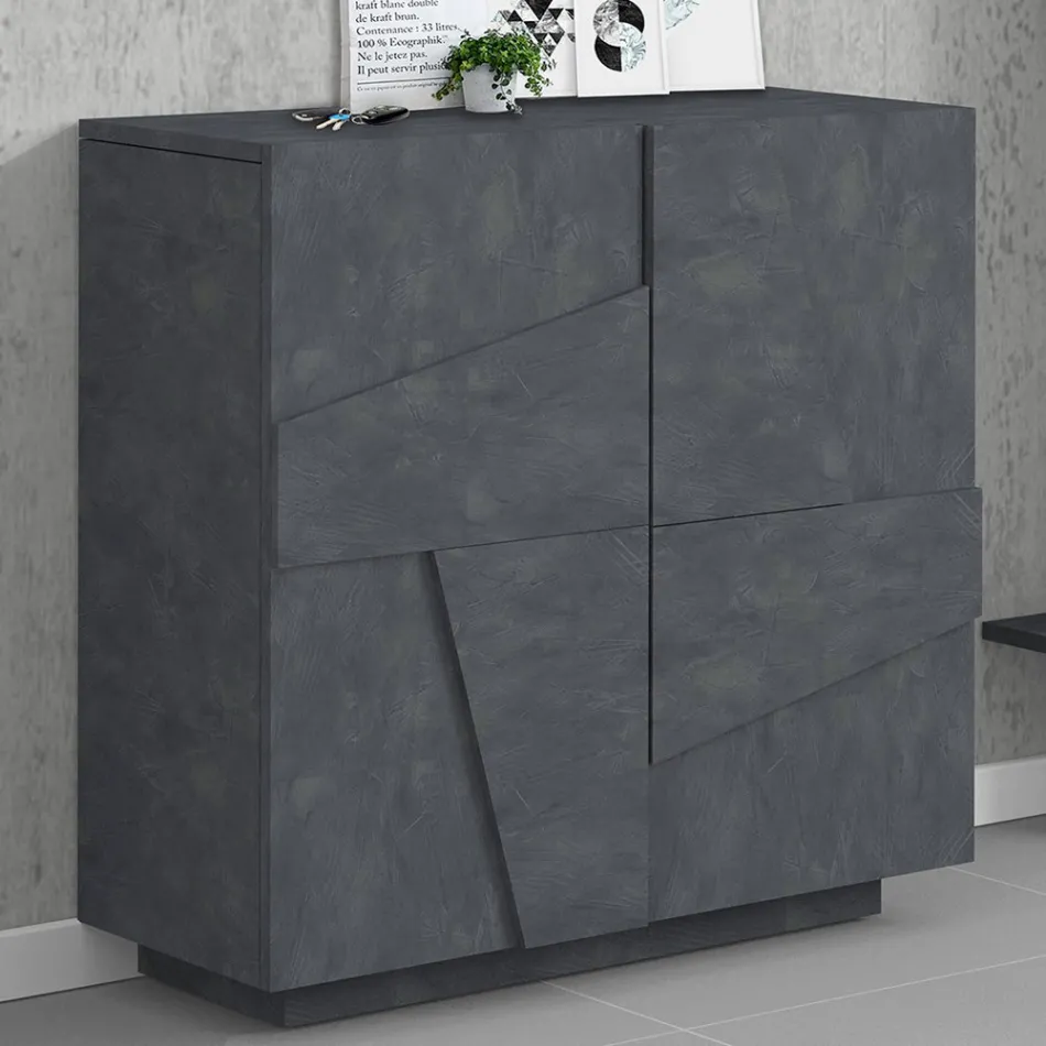 Scarpiera da Interno con 2 Ante in Melaminico Made in Italy - Naditza Viadurini