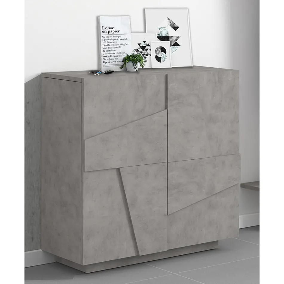 Scarpiera da Interno con 2 Ante in Melaminico Made in Italy - Naditza Viadurini