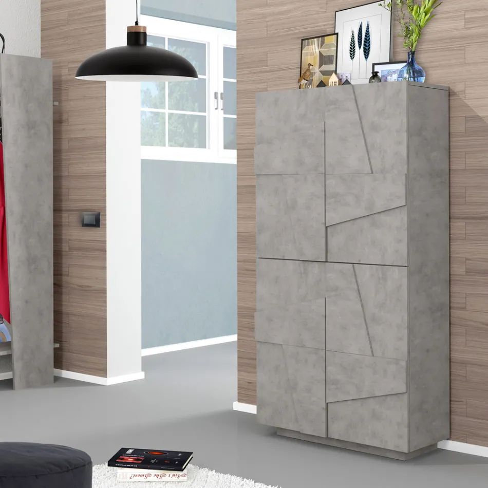 Scarpiera in Melaminico da Interno con 4 Ante  Made in Italy - Naditza Viadurini