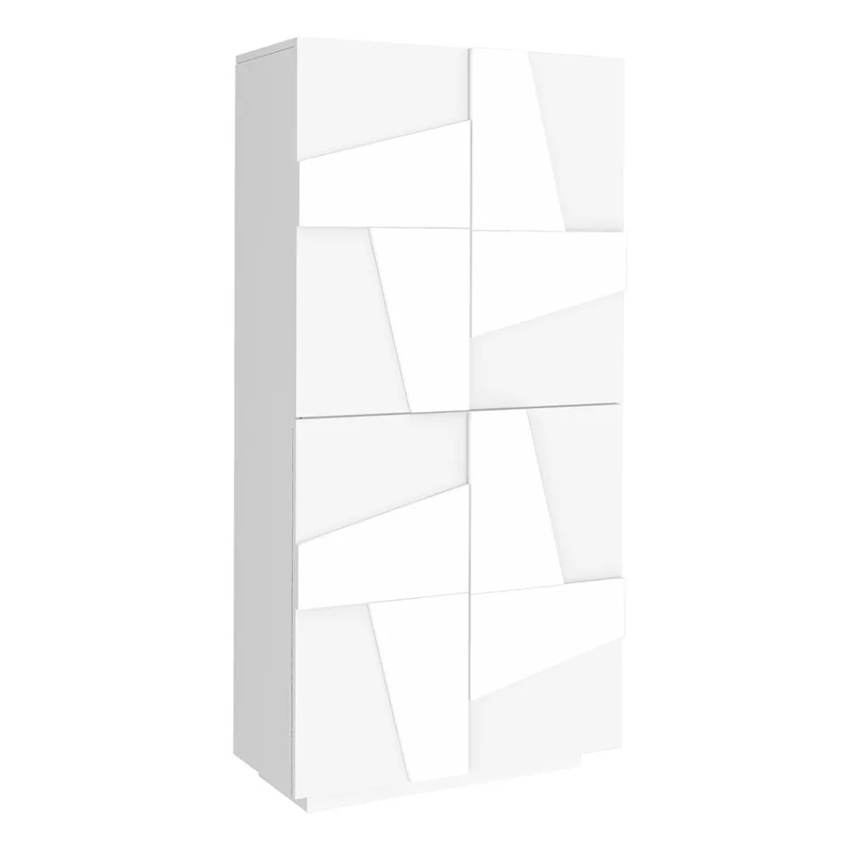 Scarpiera in Melaminico da Interno con 4 Ante  Made in Italy - Naditza Viadurini