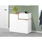 Scarpiera Ingresso 3 o 4 Ante in Legno Bianco e Ardesia o Acero - Tiscali Viadurini