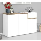 Scarpiera Ingresso 3 o 4 Ante in Legno Bianco e Ardesia o Acero - Tiscali Viadurini