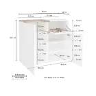 Scarpiera Ingresso 3 o 4 Ante in Legno Bianco e Ardesia o Acero - Tiscali Viadurini