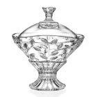 Scatola Caramelle e Centrotavola in Cristallo Ecologico 2 Pezzi - Magnolio Viadurini