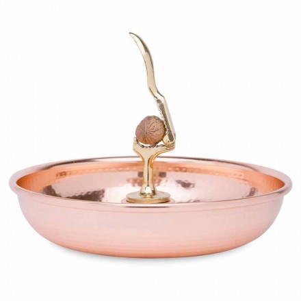 Schiaccianoci Vassoio in Rame Stagnato a Mano Design Artigianale 24 cm - Paronzo Viadurini
