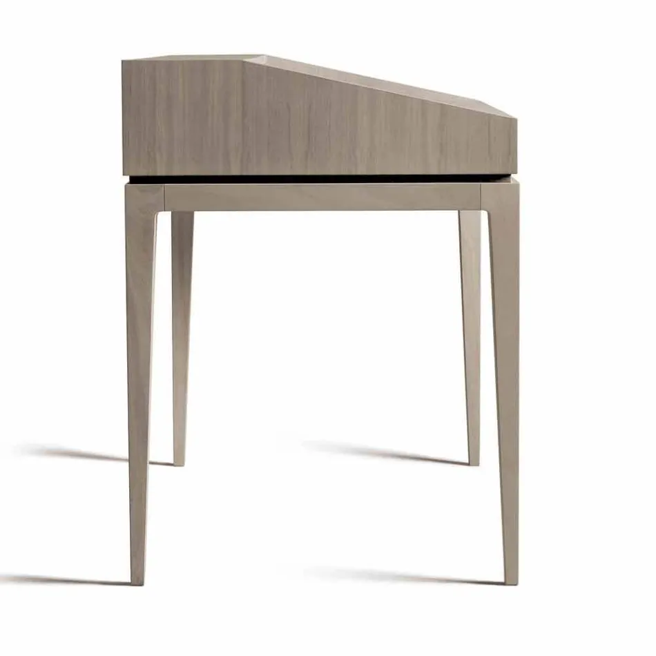 Scrittoio di design moderno in legno noce, L 105 x P 65 cm, Acario Viadurini