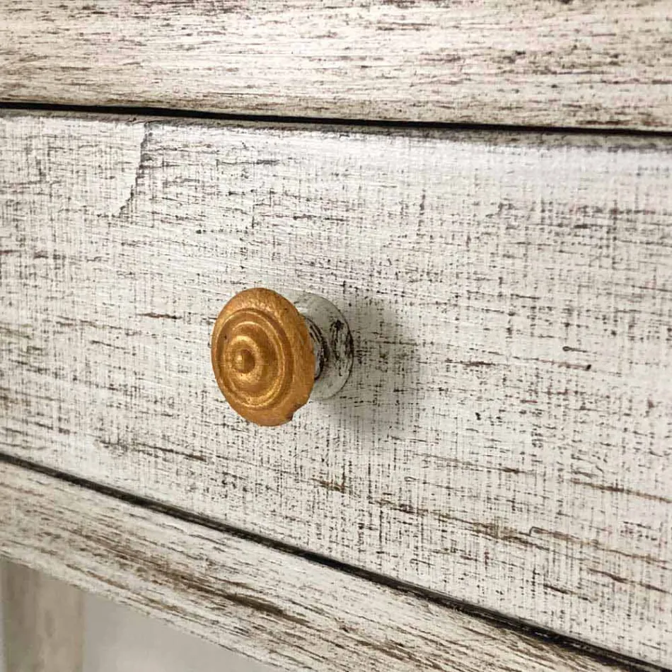 Scrittoio Fatto a Mano in Legno Massello con 4 Cassetti Made in Italy - Amela Viadurini