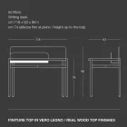 Scrittoio Moderno in Metallo Colorato e Legno Rovere di Design Italiano - Nadin Viadurini