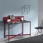 Scrittoio Moderno in Metallo Colorato e Legno Rovere di Design Italiano - Nadin Viadurini