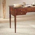 Scrivania con 5 Cassetti in Legno Massiccio Made in Italy - Fontus Viadurini