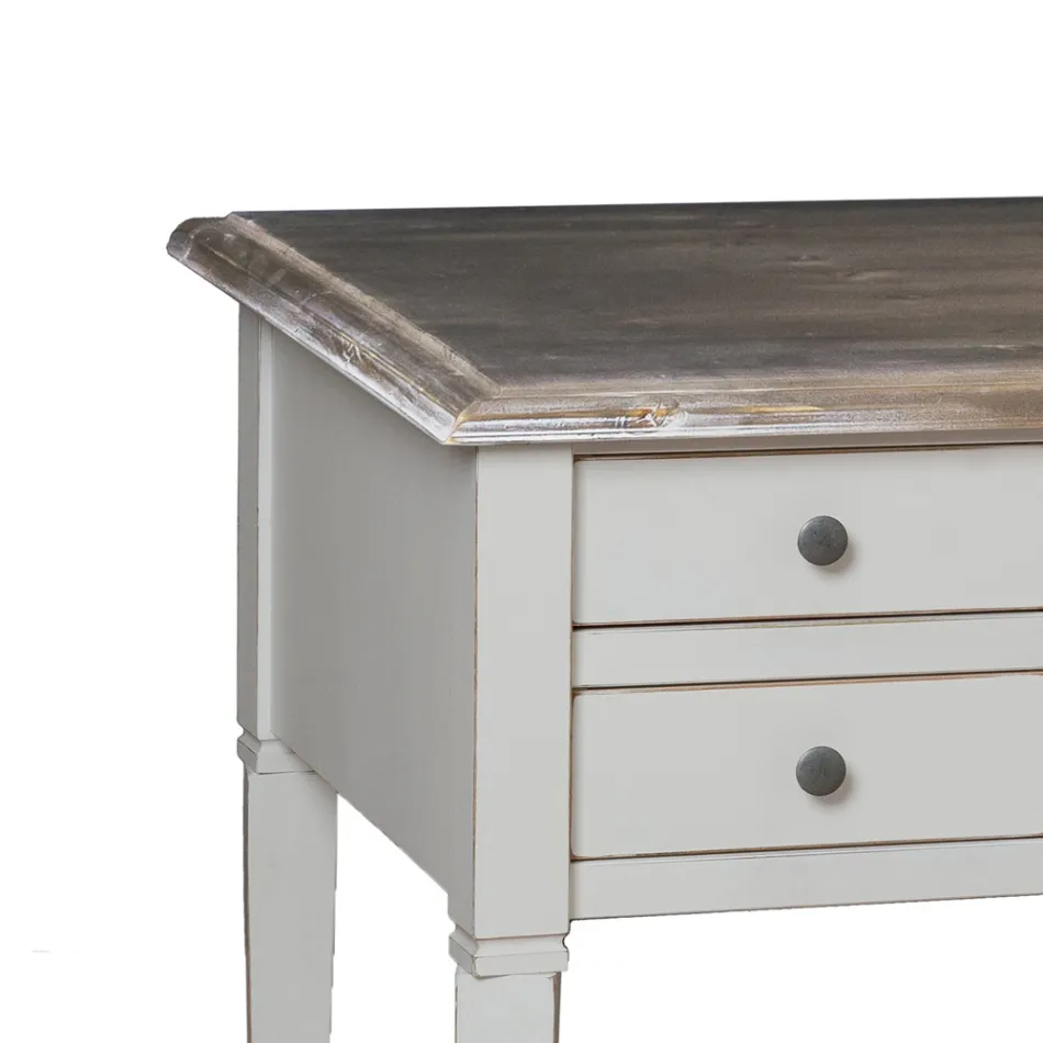 Scrivania con 5 Cassetti in Legno Massiccio Made in Italy - Fontus Viadurini