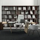 Scrivania con piano in vetro Andrea Stramigioli - Frafalla Viadurini