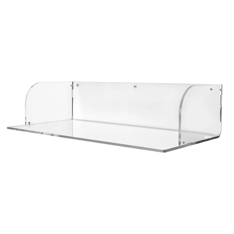 Scrivania da Parete in Plexiglass dal Design Essenziale Made in Italy - Otilia Viadurini