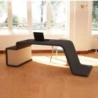 Scrivania da ufficio con cassettiera in legno fatta in Italia,Terralba Viadurini