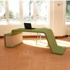 Scrivania da ufficio con cassettiera in legno fatta in Italia,Terralba Viadurini