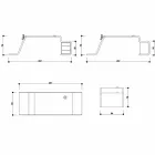 Scrivania da ufficio con cassettiera in legno fatta in Italia,Terralba Viadurini