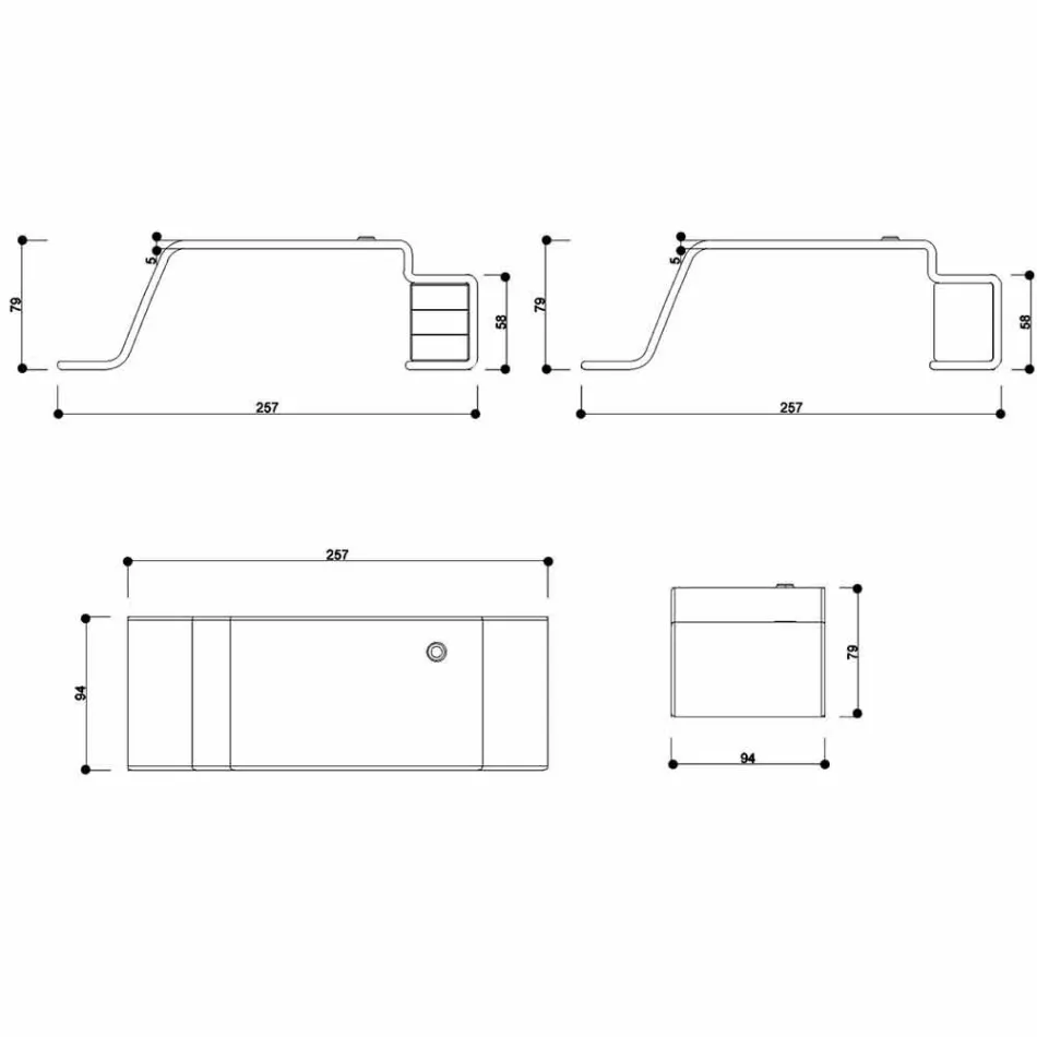 Scrivania da ufficio con cassettiera in legno fatta in Italia,Terralba Viadurini