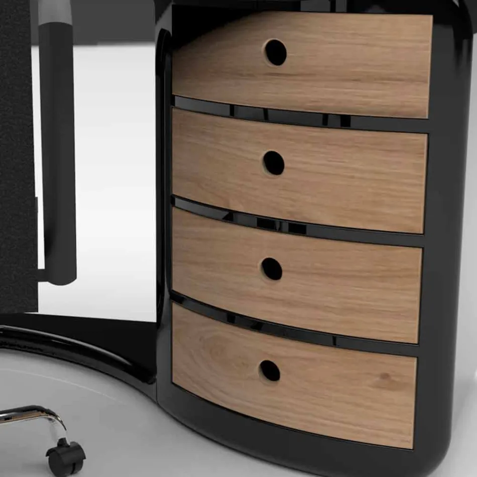 Scrivania da ufficio di design con cassetti fatta in Italia, Milazzo Viadurini