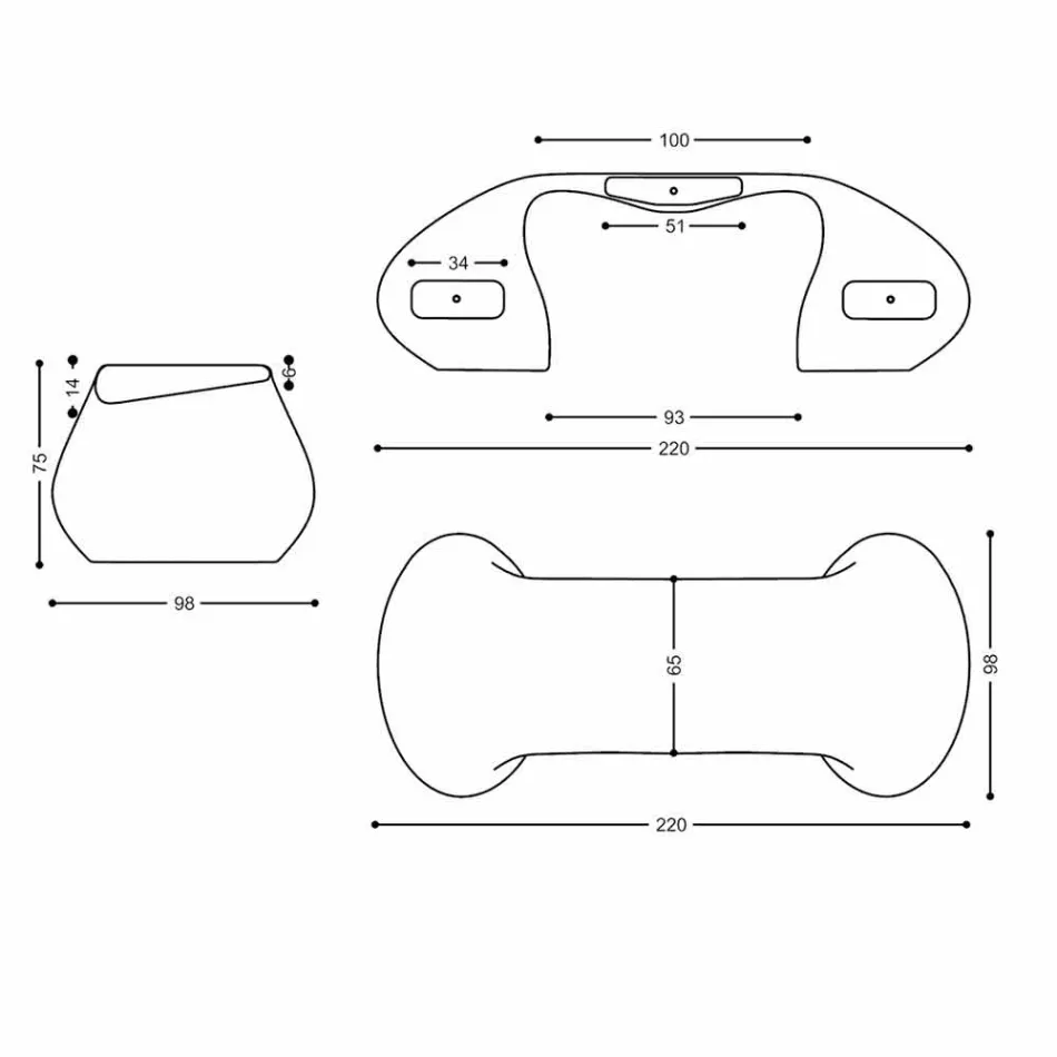 Scrivania da ufficio di moderno design made in Italy, Telese Viadurini