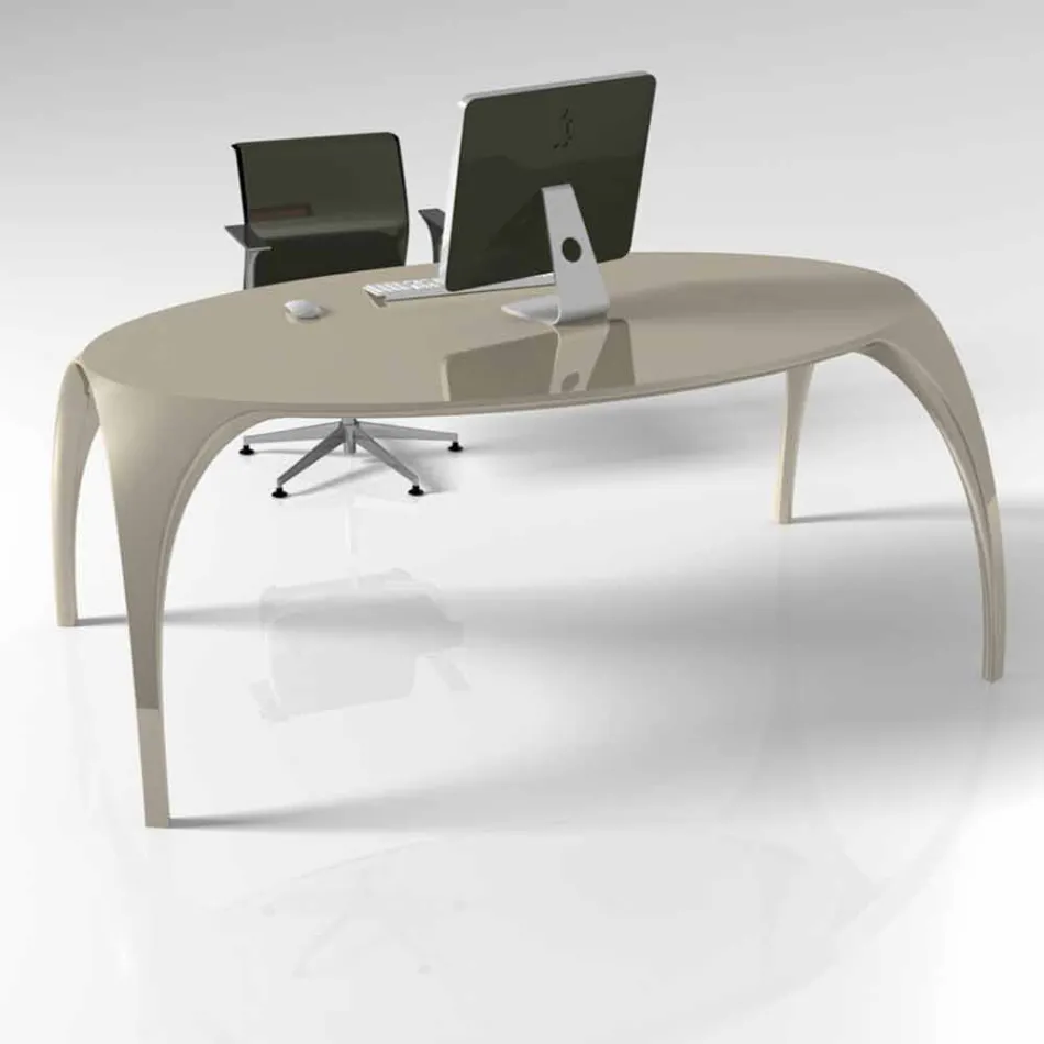 Scrivania di design moderno da studio made in Italy, Pomposa Viadurini