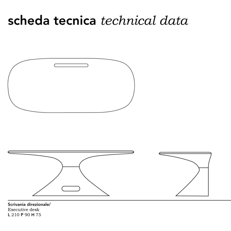 Scrivania di Karim Rashid in resina - Smania Viadurini