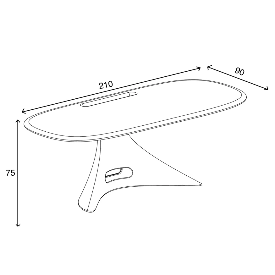 Scrivania di Karim Rashid in resina - Smania Viadurini