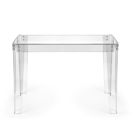 Scrivania in Plexiglass Trasparente Design Moderno Made in Italy - Vichy Viadurini