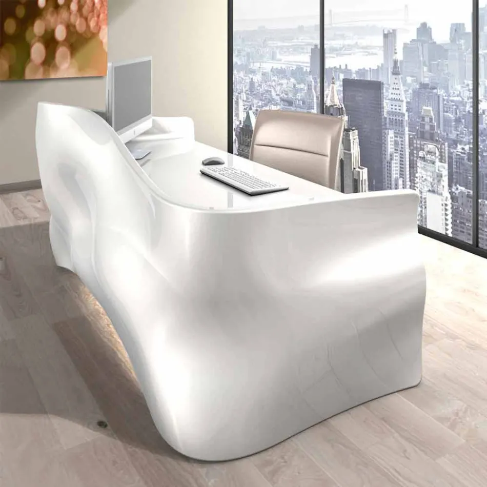 Scrivania moderna da ufficio Velo, realizzata in Italia Viadurini