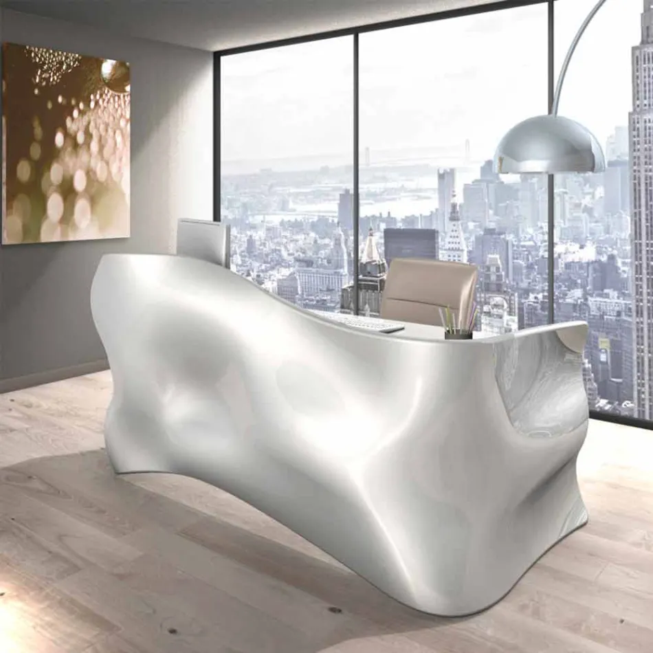 Scrivania moderna da ufficio Velo, realizzata in Italia Viadurini