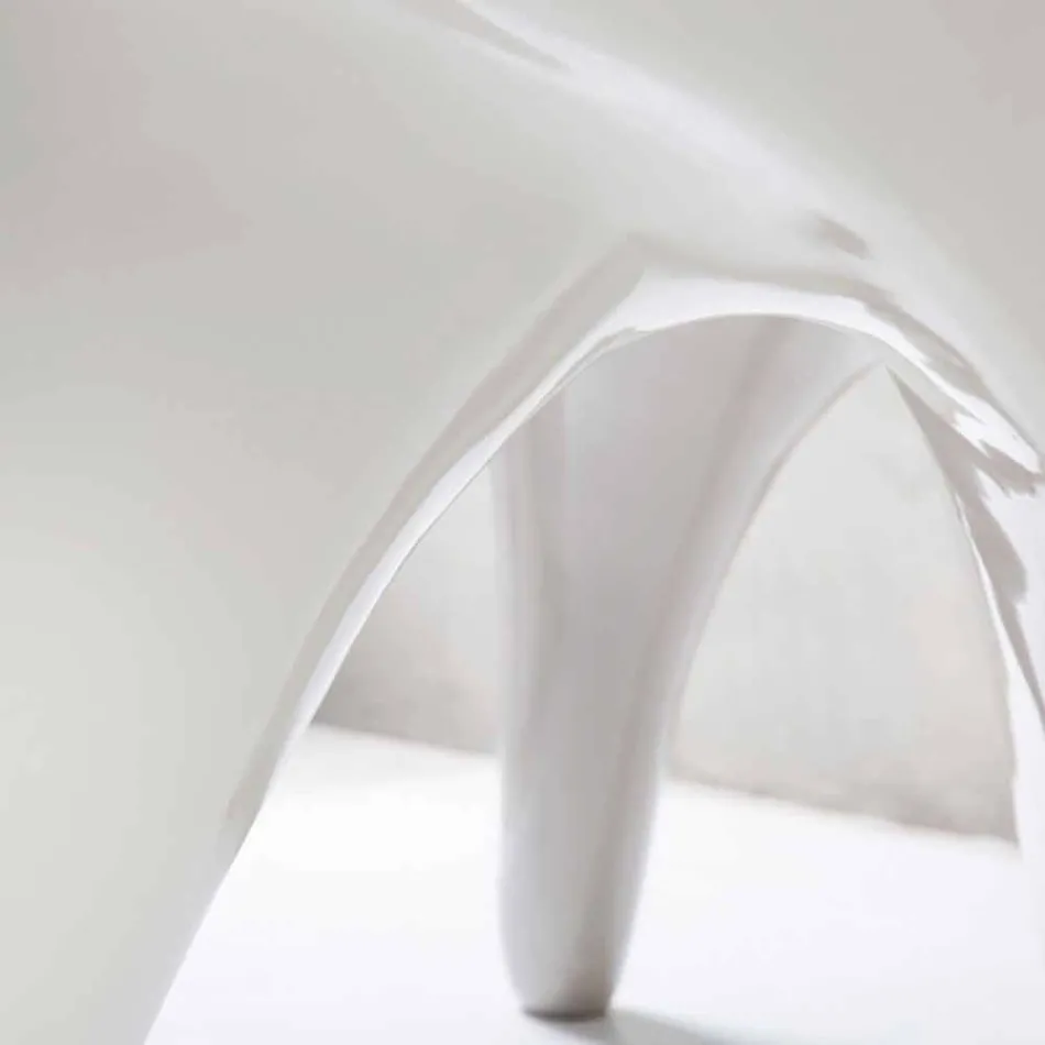 Scrivania per ufficio moderna fatta a mano in Italia Sinuous Viadurini