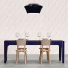 Scrivania / tavolo da pranzo rettangolare, design moderno, Merlot  Viadurini